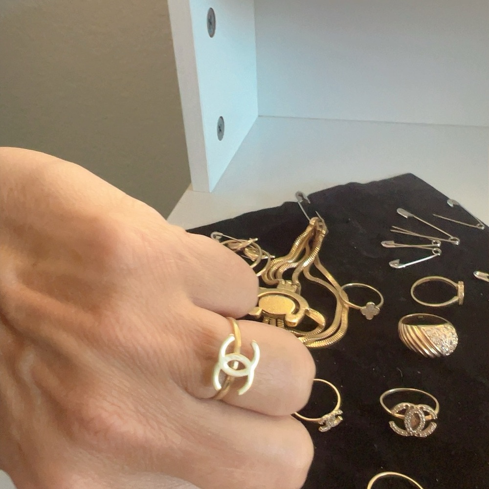 Gold And Silver Interlocking Ring - image 1